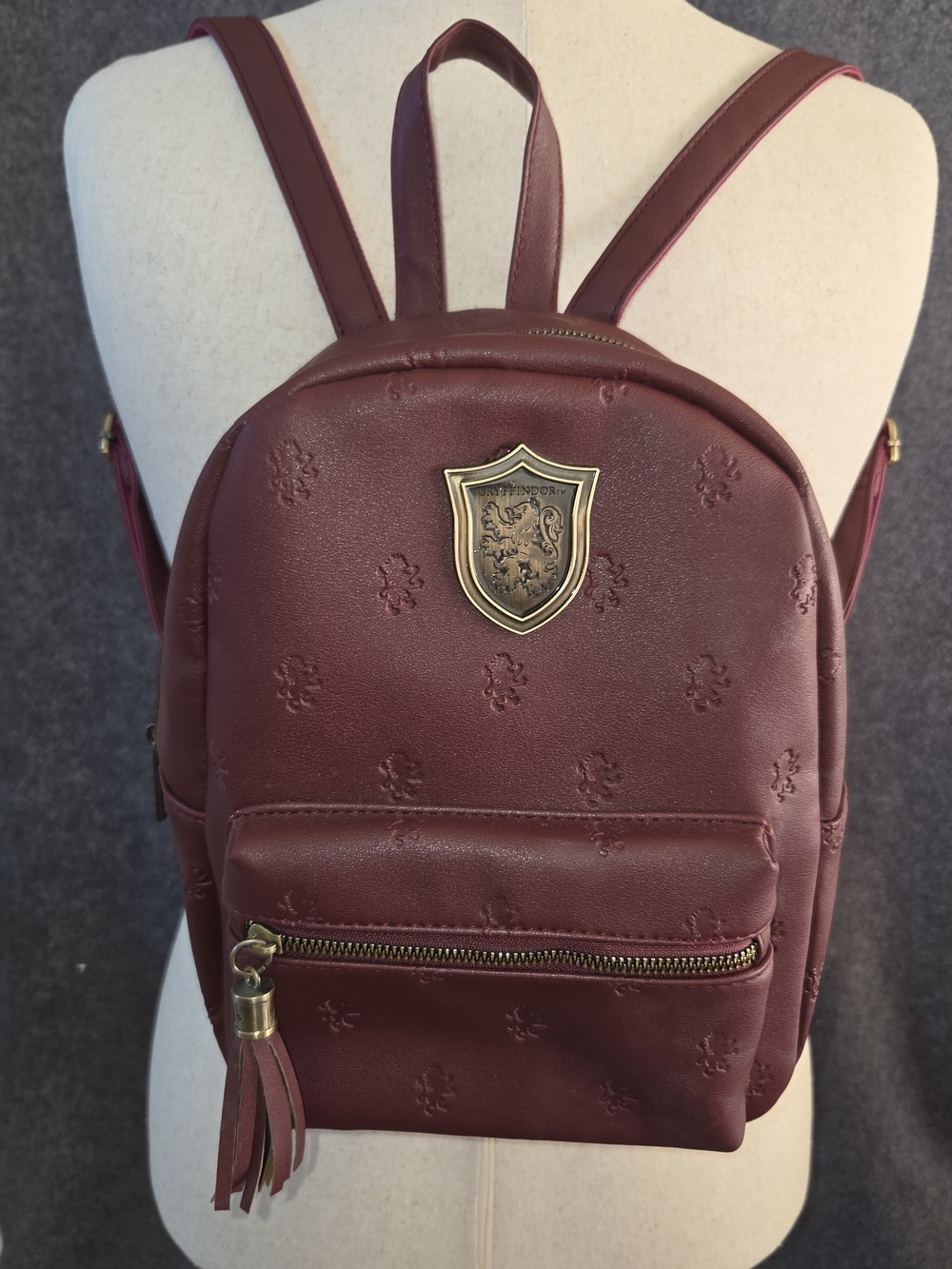 Gryffindor Burgundy Mini Backpack with Gold Crest